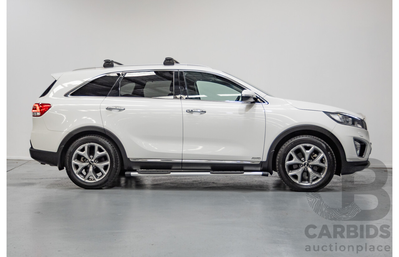 6/2016 Kia Sorento Platinum (AWD) UM MY16 4d Wagon Clear White Turbo Diesel 2.2L