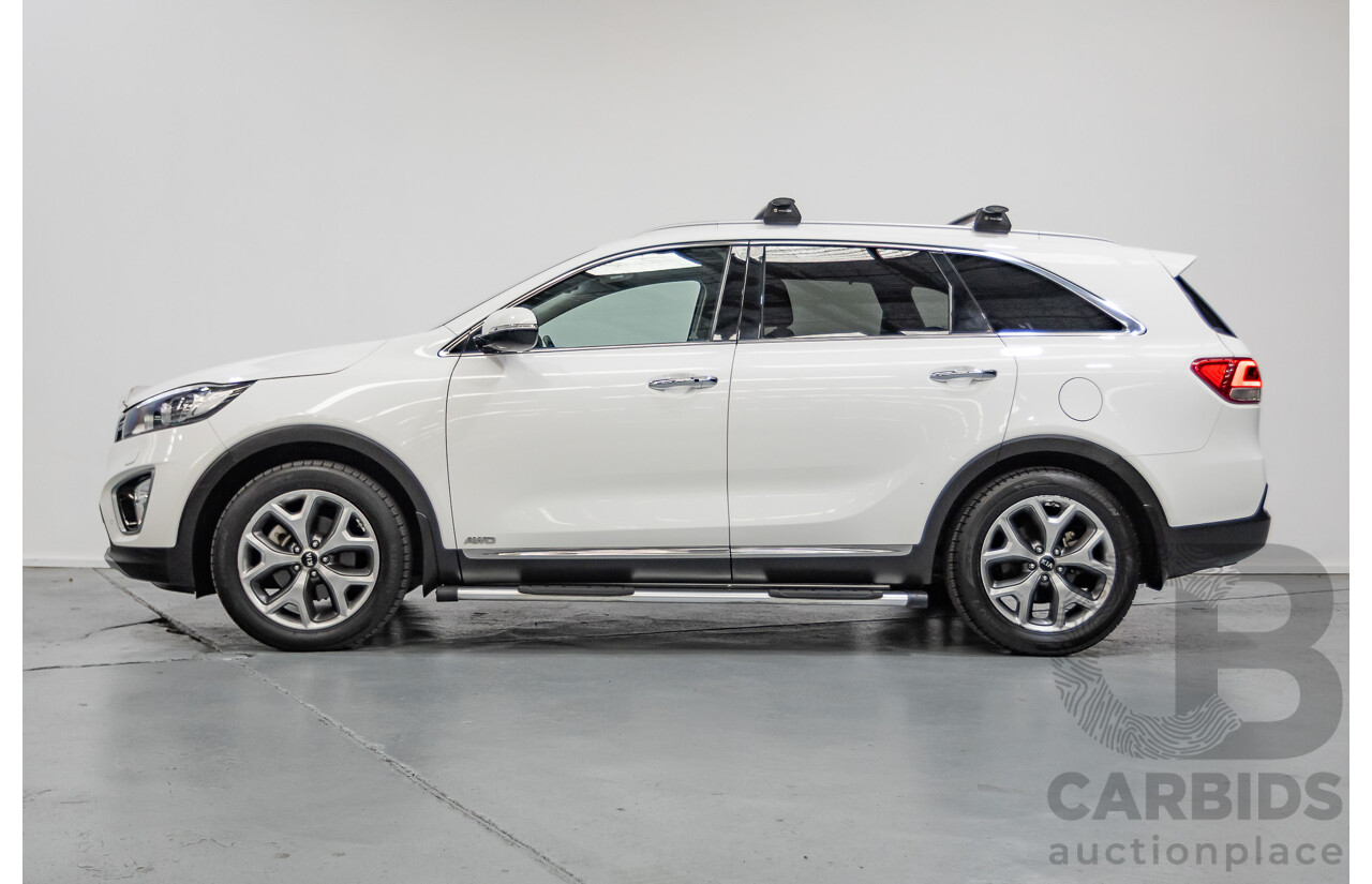 6/2016 Kia Sorento Platinum (AWD) UM MY16 4d Wagon Clear White Turbo Diesel 2.2L