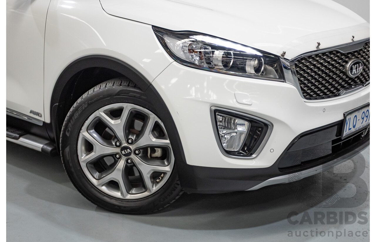 6/2016 Kia Sorento Platinum (AWD) UM MY16 4d Wagon Clear White Turbo Diesel 2.2L