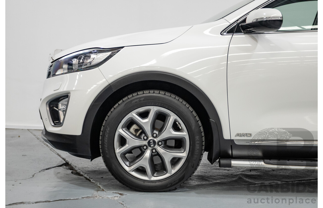 6/2016 Kia Sorento Platinum (AWD) UM MY16 4d Wagon Clear White Turbo Diesel 2.2L