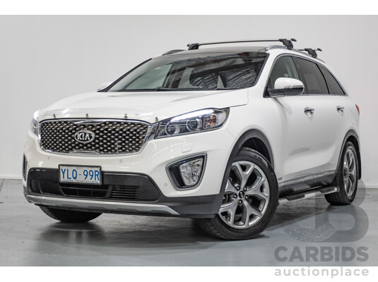 6/2016 Kia Sorento Platinum (AWD) UM MY16 4d Wagon Clear White Turbo Diesel 2.2L