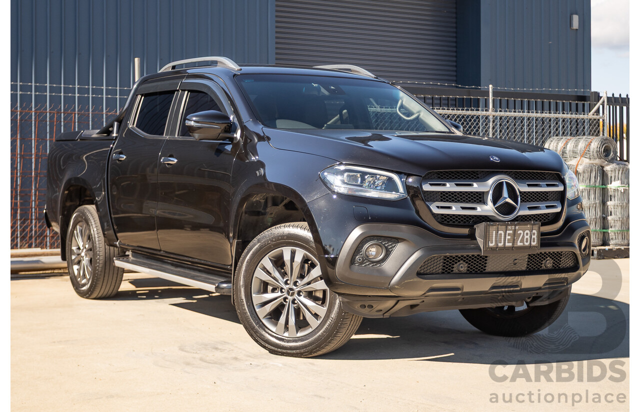 6/2018 Mercedes-Benz X 250d Progressive 4MATIC (4WD) 470 Dual Cab P/Up Kabara Black Metallic Twin Turbo Diesel 2.3L