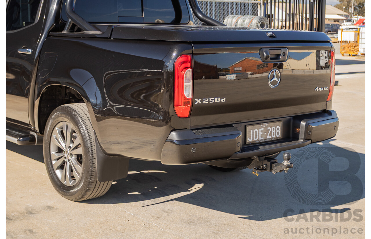 6/2018 Mercedes-Benz X 250d Progressive 4MATIC (4WD) 470 Dual Cab P/Up Kabara Black Metallic Twin Turbo Diesel 2.3L