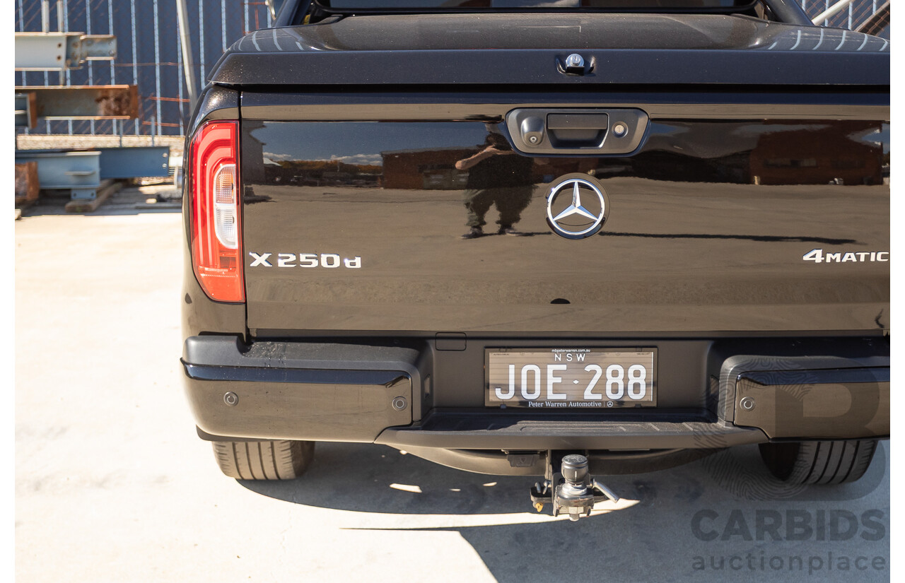6/2018 Mercedes-Benz X 250d Progressive 4MATIC (4WD) 470 Dual Cab P/Up Kabara Black Metallic Twin Turbo Diesel 2.3L