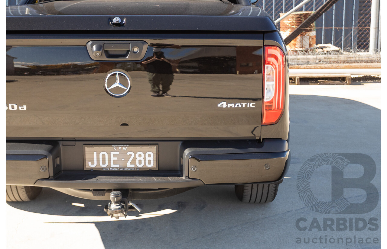 6/2018 Mercedes-Benz X 250d Progressive 4MATIC (4WD) 470 Dual Cab P/Up Kabara Black Metallic Twin Turbo Diesel 2.3L