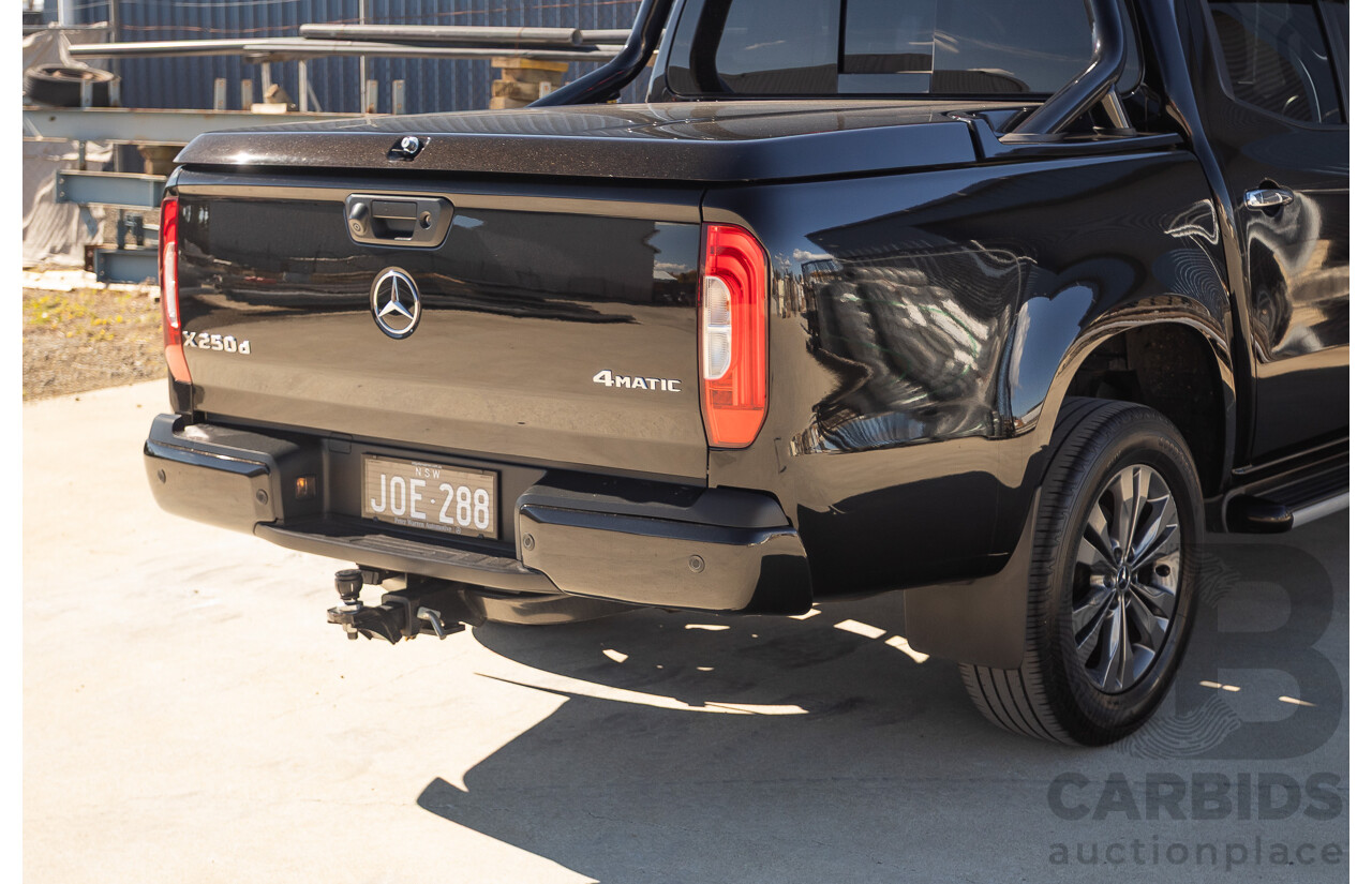 6/2018 Mercedes-Benz X 250d Progressive 4MATIC (4WD) 470 Dual Cab P/Up Kabara Black Metallic Twin Turbo Diesel 2.3L