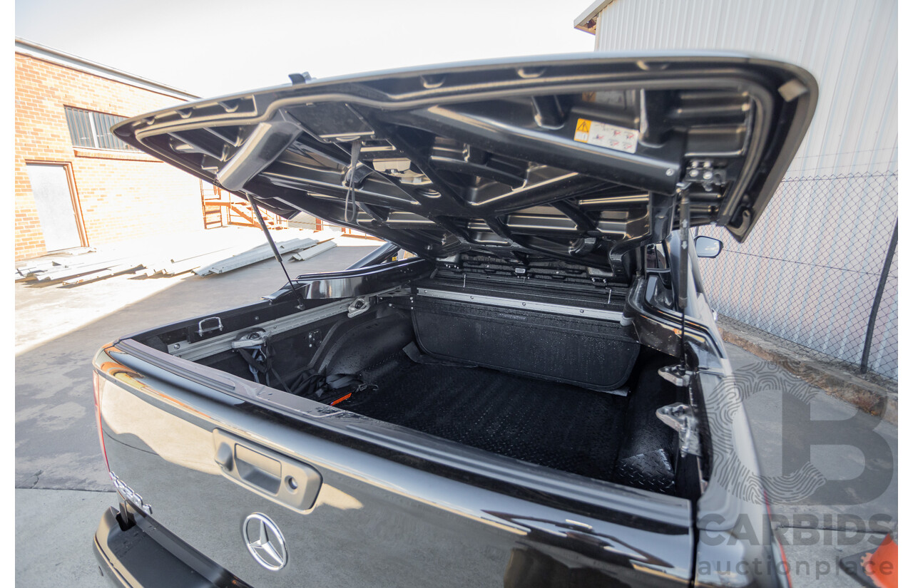 6/2018 Mercedes-Benz X 250d Progressive 4MATIC (4WD) 470 Dual Cab P/Up Kabara Black Metallic Twin Turbo Diesel 2.3L