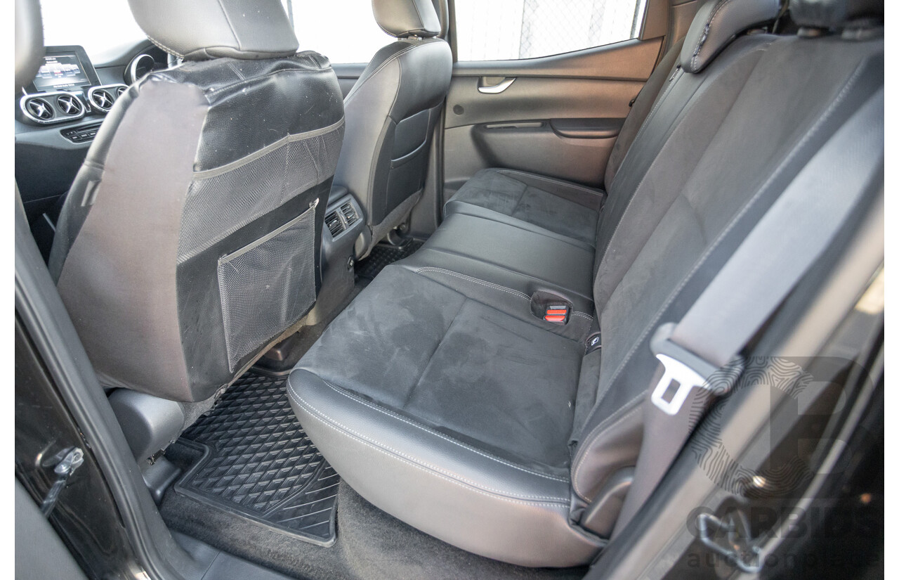 6/2018 Mercedes-Benz X 250d Progressive 4MATIC (4WD) 470 Dual Cab P/Up Kabara Black Metallic Twin Turbo Diesel 2.3L