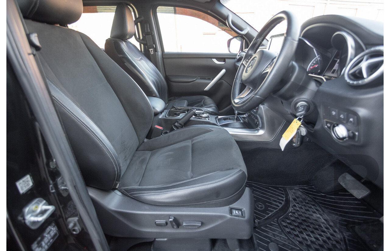 6/2018 Mercedes-Benz X 250d Progressive 4MATIC (4WD) 470 Dual Cab P/Up Kabara Black Metallic Twin Turbo Diesel 2.3L