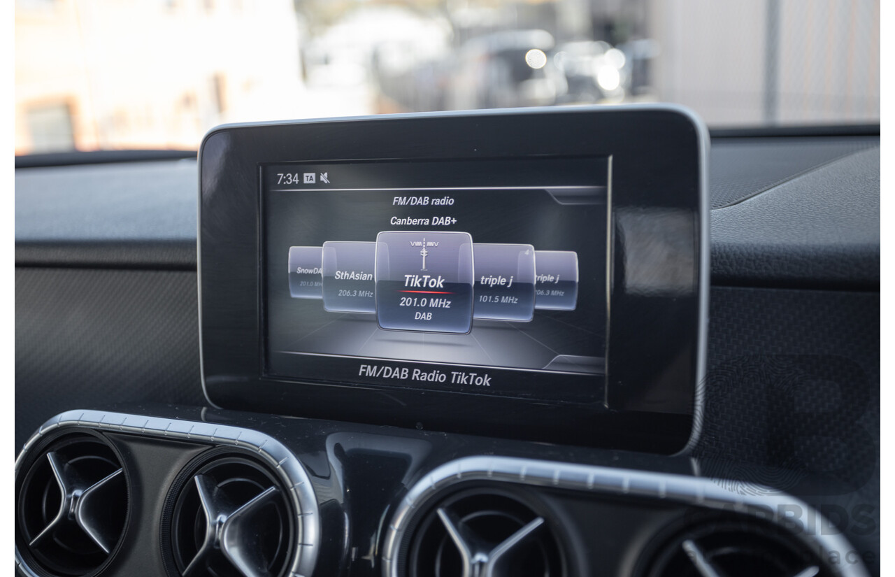 6/2018 Mercedes-Benz X 250d Progressive 4MATIC (4WD) 470 Dual Cab P/Up Kabara Black Metallic Twin Turbo Diesel 2.3L