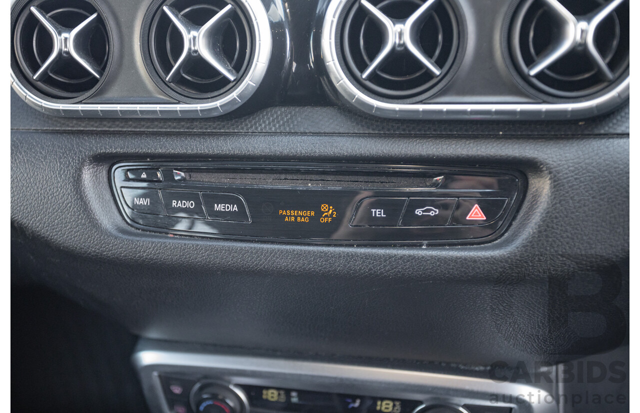 6/2018 Mercedes-Benz X 250d Progressive 4MATIC (4WD) 470 Dual Cab P/Up Kabara Black Metallic Twin Turbo Diesel 2.3L