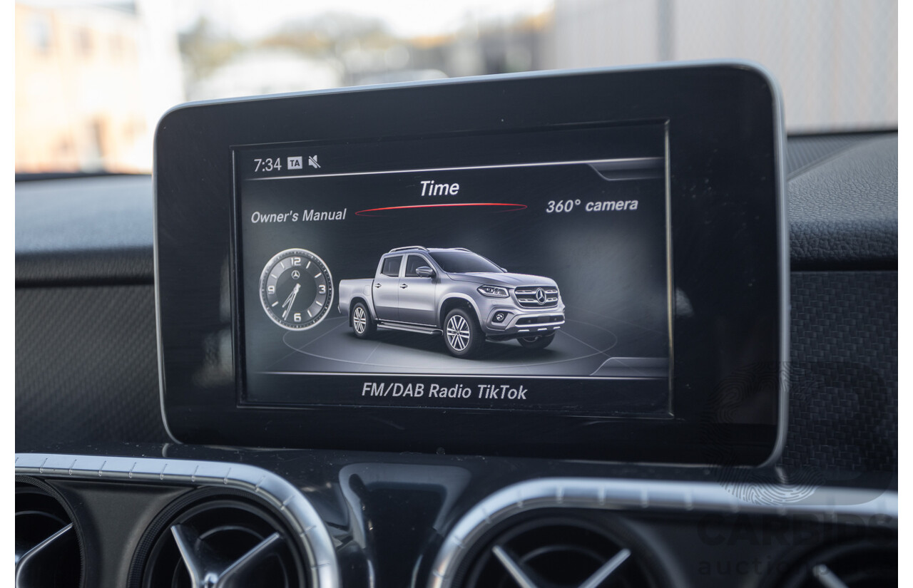6/2018 Mercedes-Benz X 250d Progressive 4MATIC (4WD) 470 Dual Cab P/Up Kabara Black Metallic Twin Turbo Diesel 2.3L