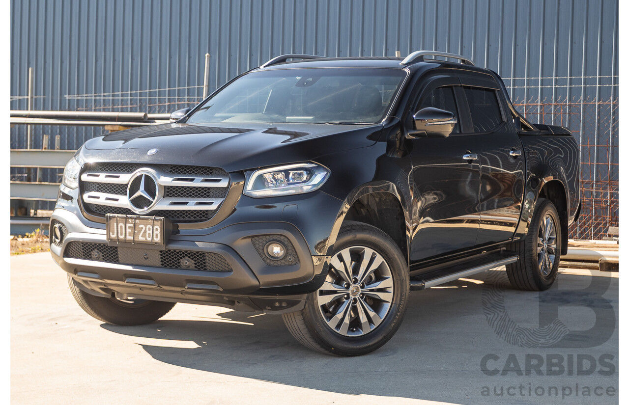 6/2018 Mercedes-Benz X 250d Progressive 4MATIC (4WD) 470 Dual Cab P/Up Kabara Black Metallic Twin Turbo Diesel 2.3L