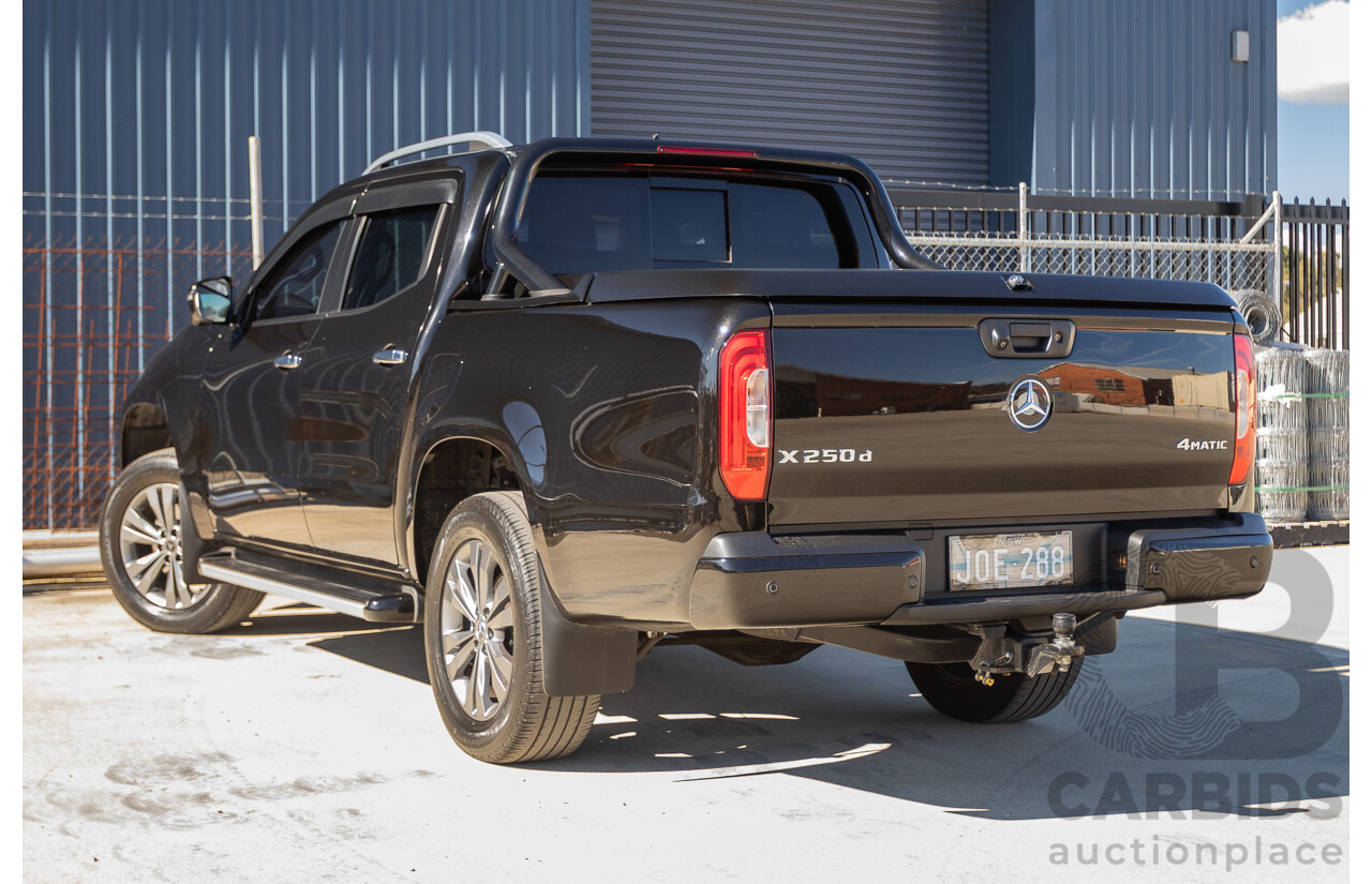 6/2018 Mercedes-Benz X 250d Progressive 4MATIC (4WD) 470 Dual Cab P/Up Kabara Black Metallic Twin Turbo Diesel 2.3L