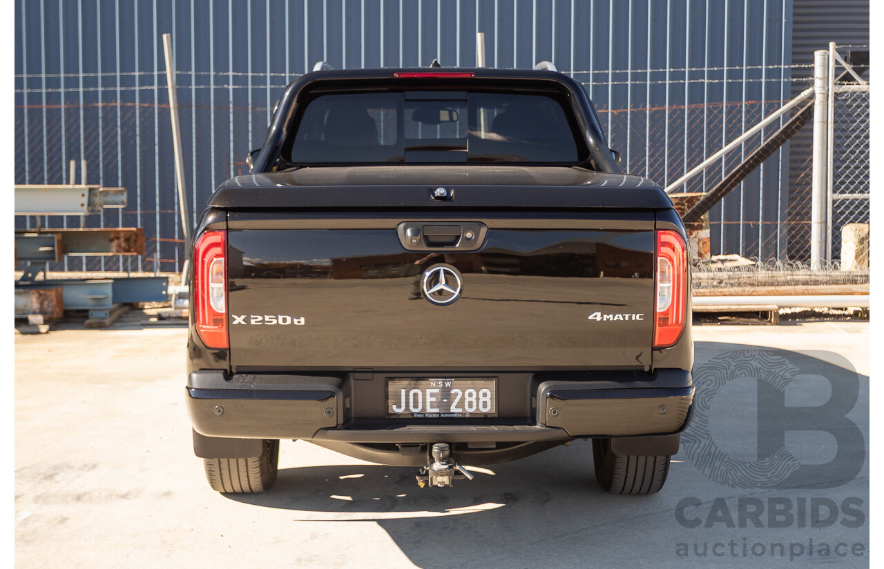 6/2018 Mercedes-Benz X 250d Progressive 4MATIC (4WD) 470 Dual Cab P/Up Kabara Black Metallic Twin Turbo Diesel 2.3L