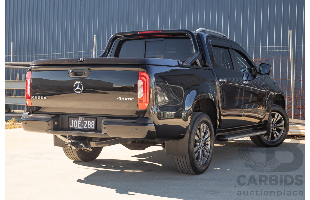 6/2018 Mercedes-Benz X 250d Progressive 4MATIC (4WD) 470 Dual Cab P/Up Kabara Black Metallic Twin Turbo Diesel 2.3L
