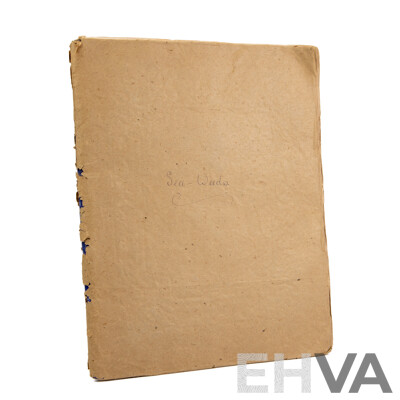 Hand-Collected Vintage Seaweed Collection Housed in a Hand-Made Paper Booklet, 27 X 22 Cm