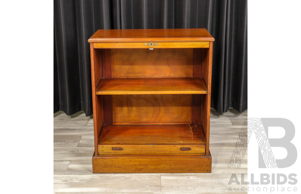 Early Edwardian Mahogany Tambour Front Storage Cabinet