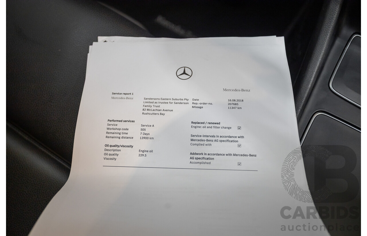7/2017 Mercedes-Benz GLA 180 X156 MY17.5 4d Wagon Cosmos Black Metallic Turbo 1.6L