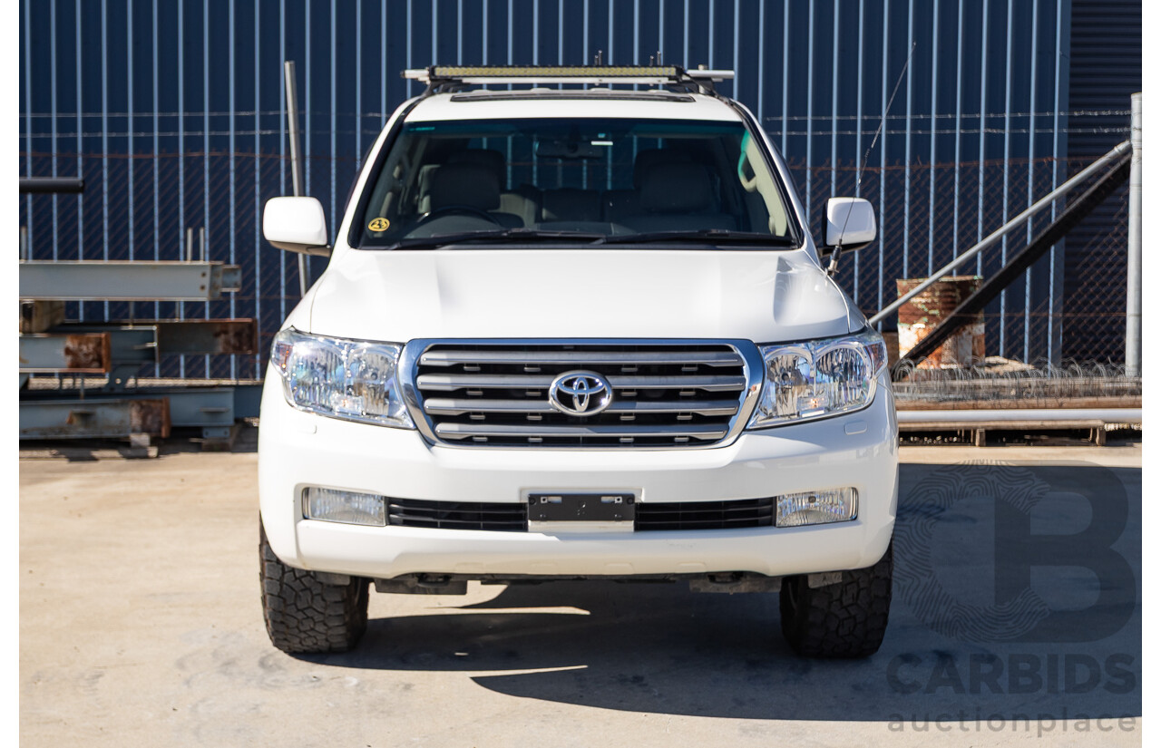 4/2008 Toyota Landcruiser Sahara (4x4) VDJ200R 4D Wagon Blizzard White Twin Turbo Diesel V8 4.5L