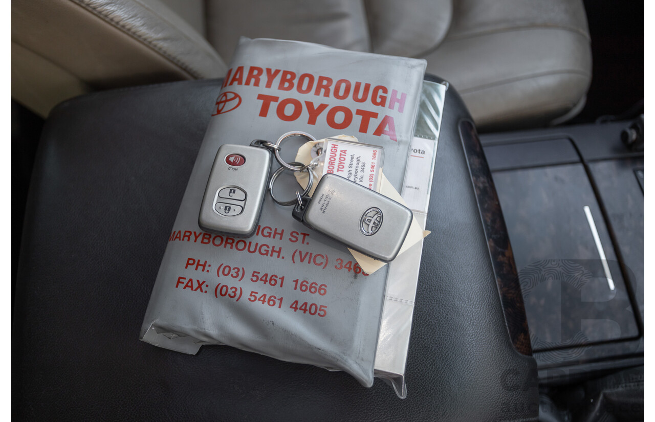 4/2008 Toyota Landcruiser Sahara (4x4) VDJ200R 4D Wagon Blizzard White Twin Turbo Diesel V8 4.5L
