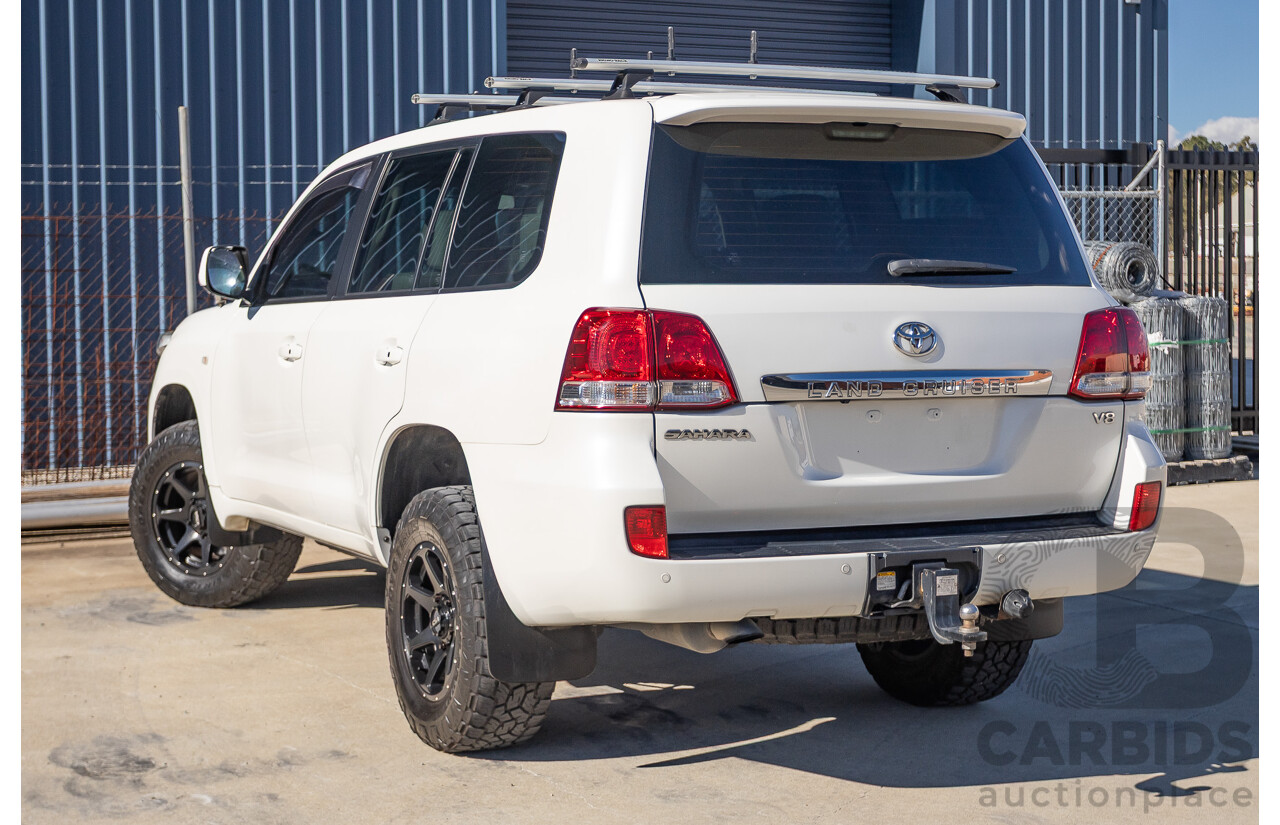 4/2008 Toyota Landcruiser Sahara (4x4) VDJ200R 4D Wagon Blizzard White Twin Turbo Diesel V8 4.5L