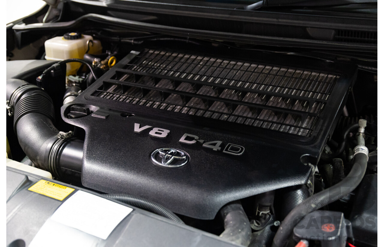 4/2008 Toyota Landcruiser Sahara (4x4) VDJ200R 4D Wagon Blizzard White Twin Turbo Diesel V8 4.5L