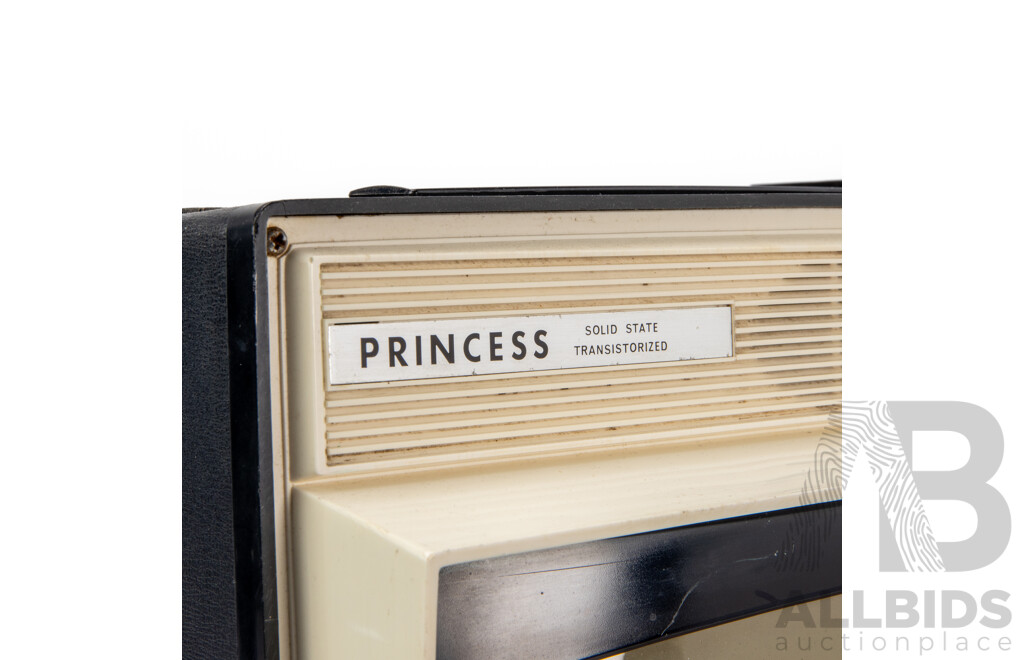 Vintage Princess Black and White Princess Solid State Transistorized Television