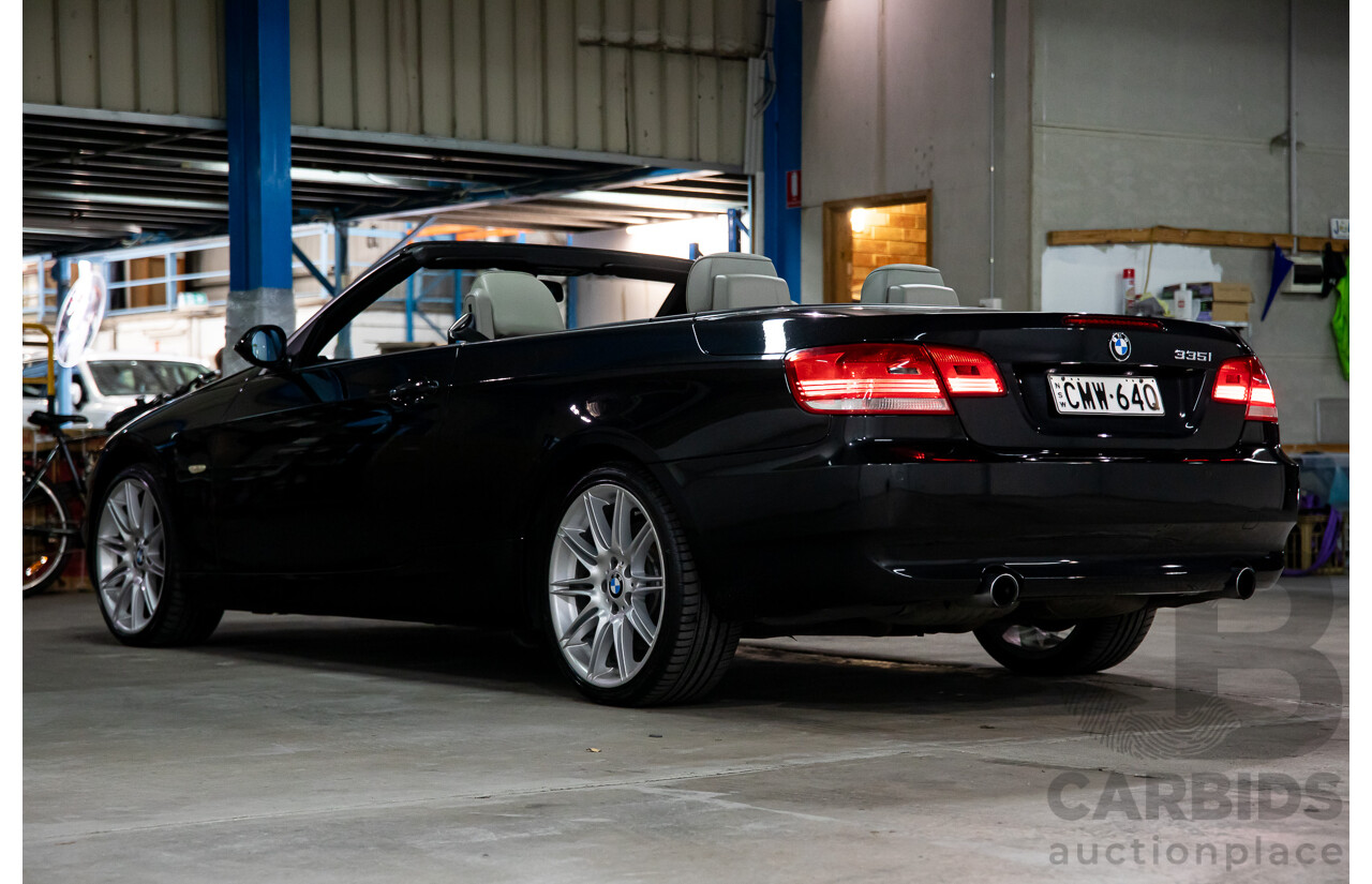 5/2008 BMW 335i E93 MY09 2d Convertible Black Sapphire Metallic Twin Turbo 3.0L