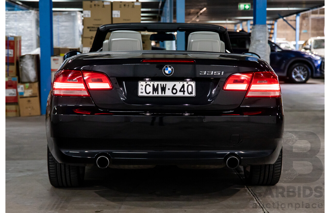 5/2008 BMW 335i E93 MY09 2d Convertible Black Sapphire Metallic Twin Turbo 3.0L
