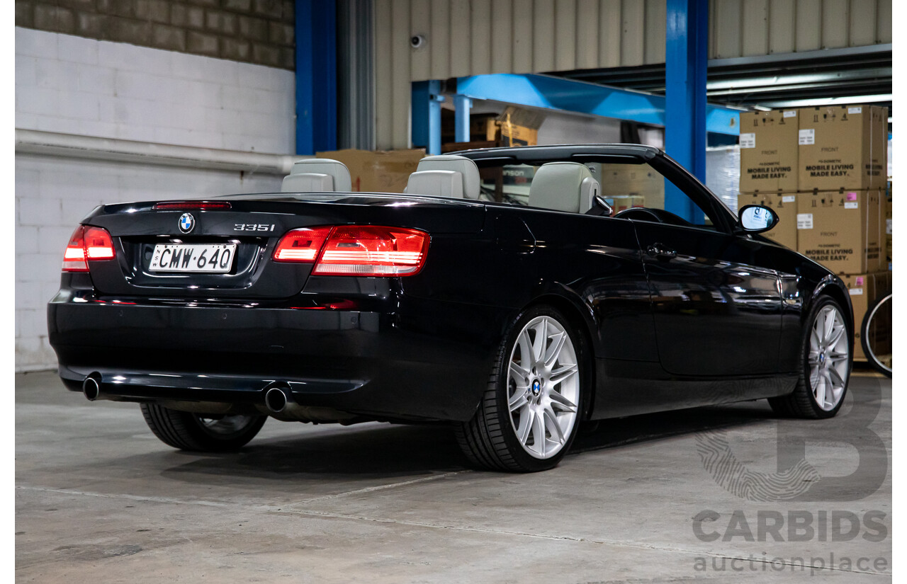 5/2008 BMW 335i E93 MY09 2d Convertible Black Sapphire Metallic Twin Turbo 3.0L