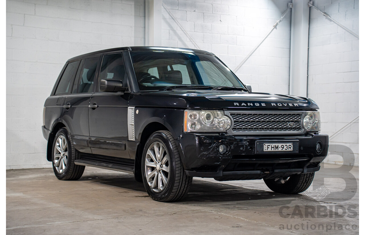 5/2009 Land Rover Range Rover Vogue TdV8 MY08 4d Wagon Santorini Black Metallic Turbo Diesel V8 3.6L
