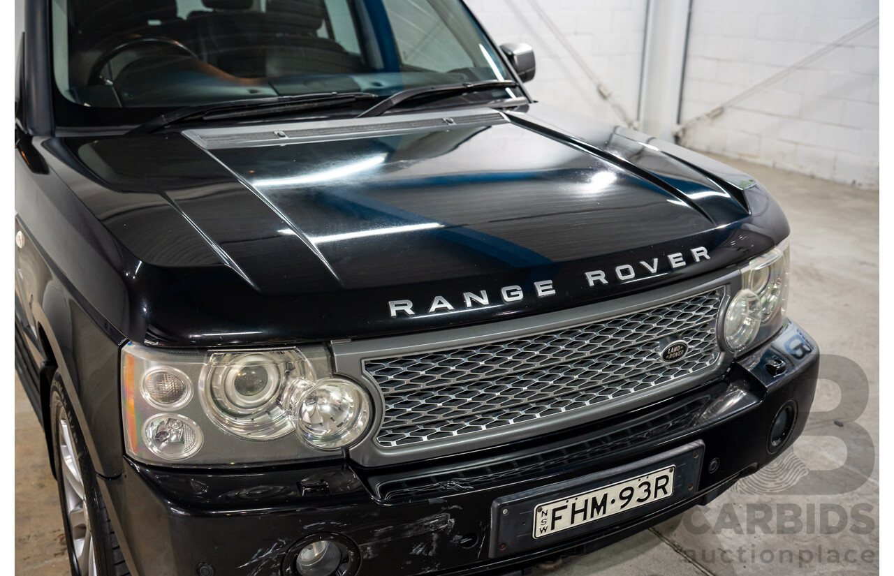 5/2009 Land Rover Range Rover Vogue TdV8 MY08 4d Wagon Santorini Black Metallic Turbo Diesel V8 3.6L