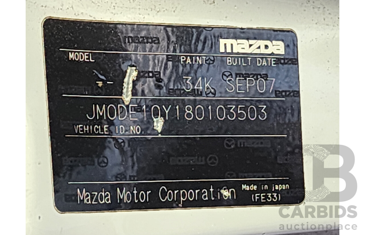 10/2007 Mazda Mazda2 NEO DE 5d Hatchback White 1.5L
