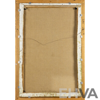 Artist Unknown, (20th Century), Rainforest Landscape, Original Vintage Oil on Canvas Cloth, 100 x 70 cm (frame)