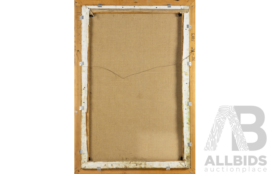 Artist Unknown, (20th Century), Rainforest Landscape, Original Vintage Oil on Canvas Cloth, 100 x 70 cm (frame)