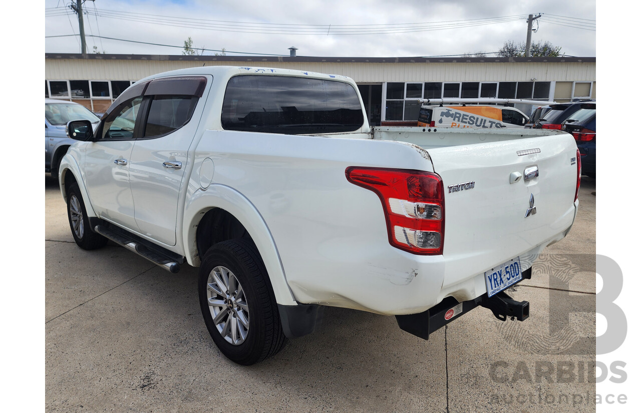 5/2015 Mitsubishi Triton GLS (4x4) MQ MY16 Dual Cab Utility White 2.4L