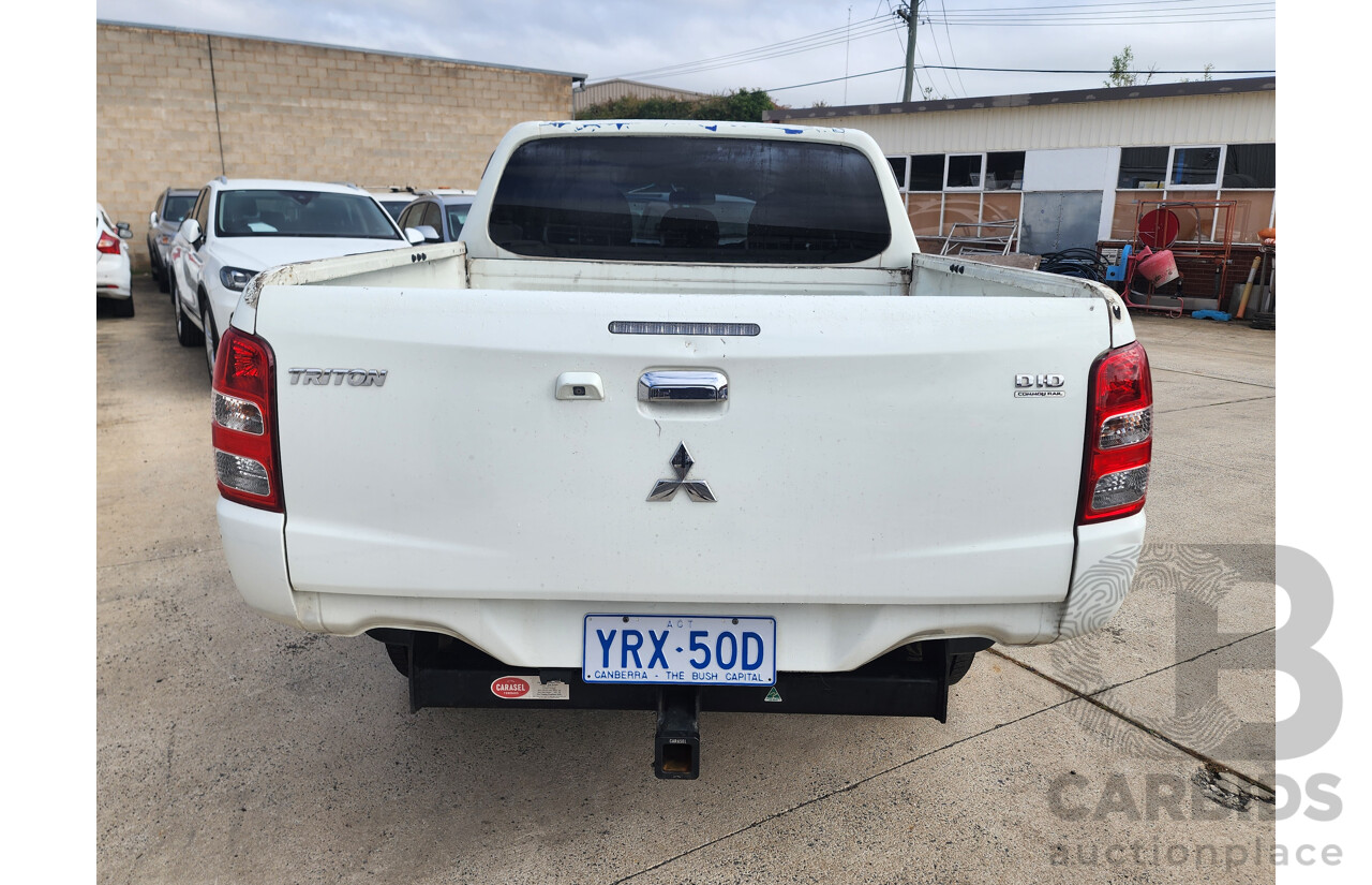 5/2015 Mitsubishi Triton GLS (4x4) MQ MY16 Dual Cab Utility White 2.4L