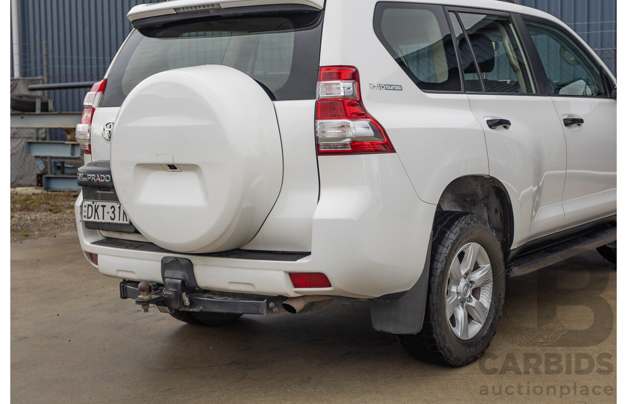 04/2016 Toyota Landcruiser PRADO GX (4x4) GDJ150R MY16 4D Wagon White 2.8L