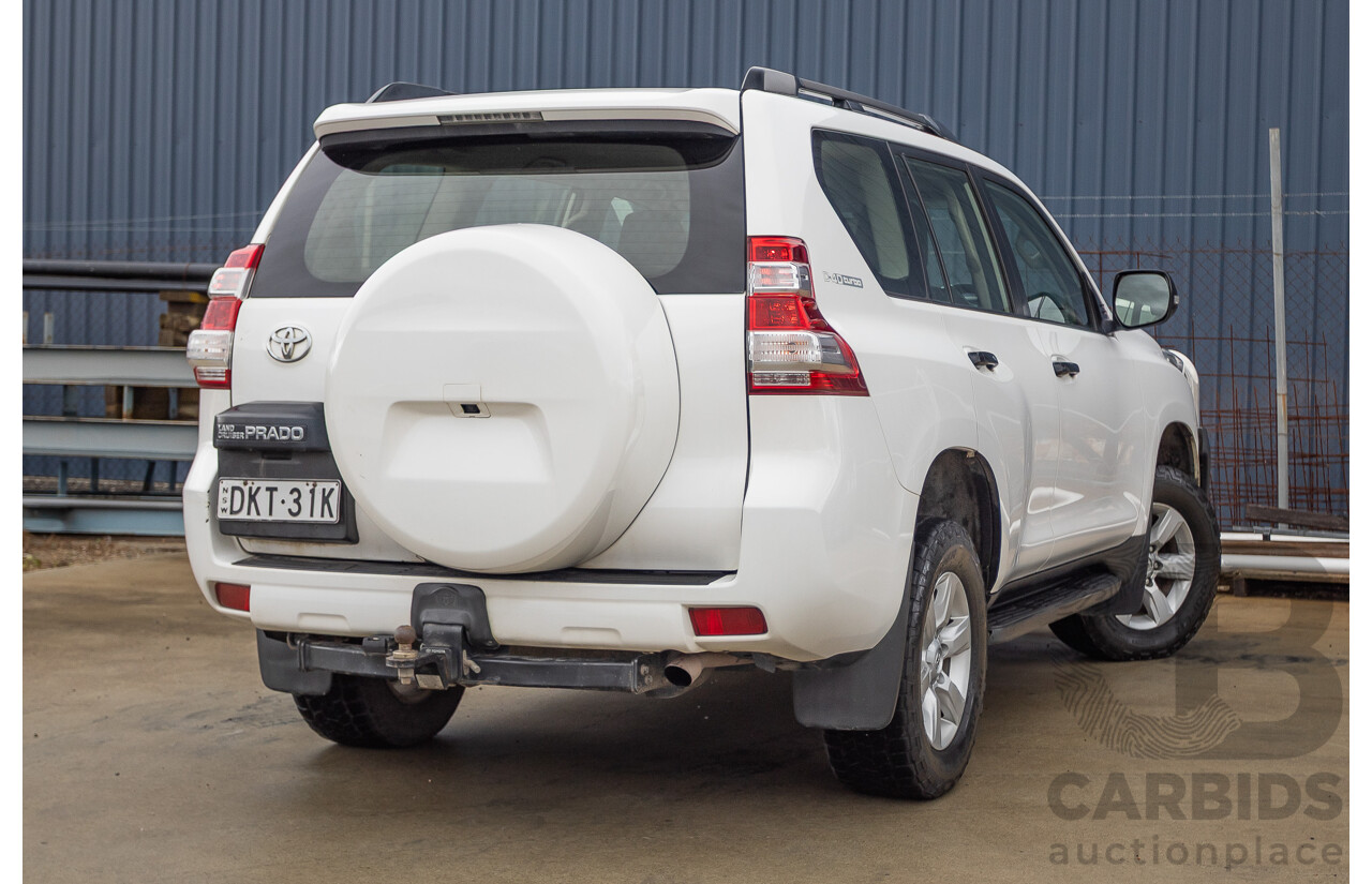04/2016 Toyota Landcruiser PRADO GX (4x4) GDJ150R MY16 4D Wagon White 2.8L