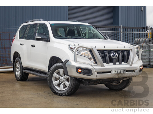 04/2016 Toyota Landcruiser PRADO GX (4x4) GDJ150R MY16 4D Wagon White 2.8L