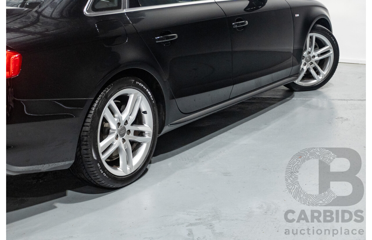 2/2015 Audi A4 S-Line 1.8 TFSI B8 (8K) MY15 4D Sedan Myth Black Metallic Turbo 1.8L