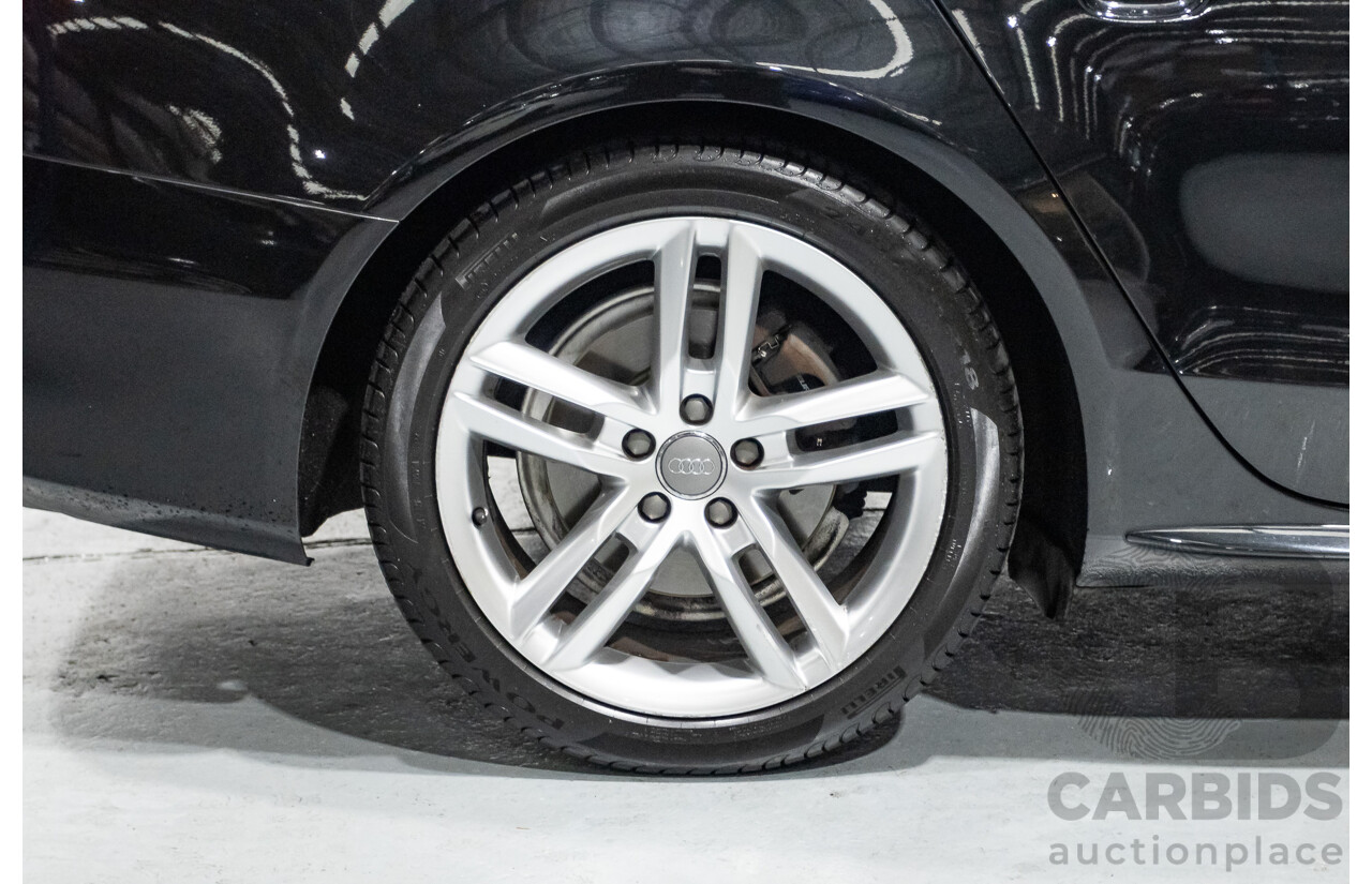 2/2015 Audi A4 S-Line 1.8 TFSI B8 (8K) MY15 4D Sedan Myth Black Metallic Turbo 1.8L