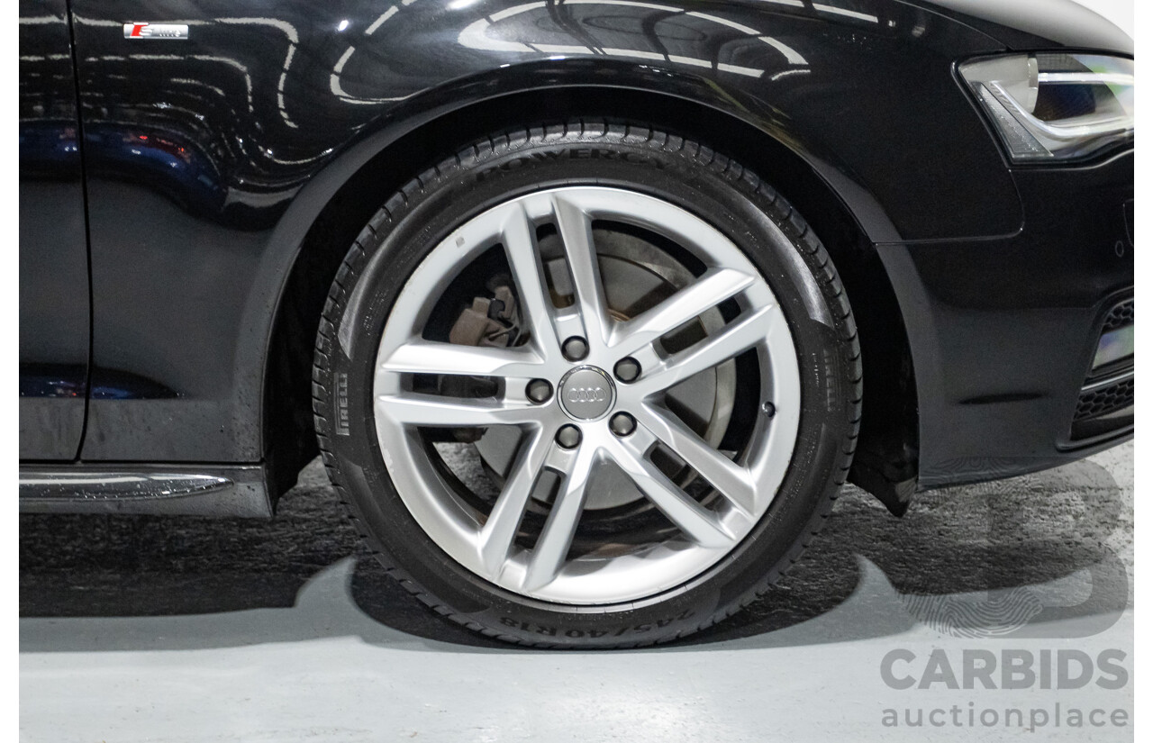 2/2015 Audi A4 S-Line 1.8 TFSI B8 (8K) MY15 4D Sedan Myth Black Metallic Turbo 1.8L