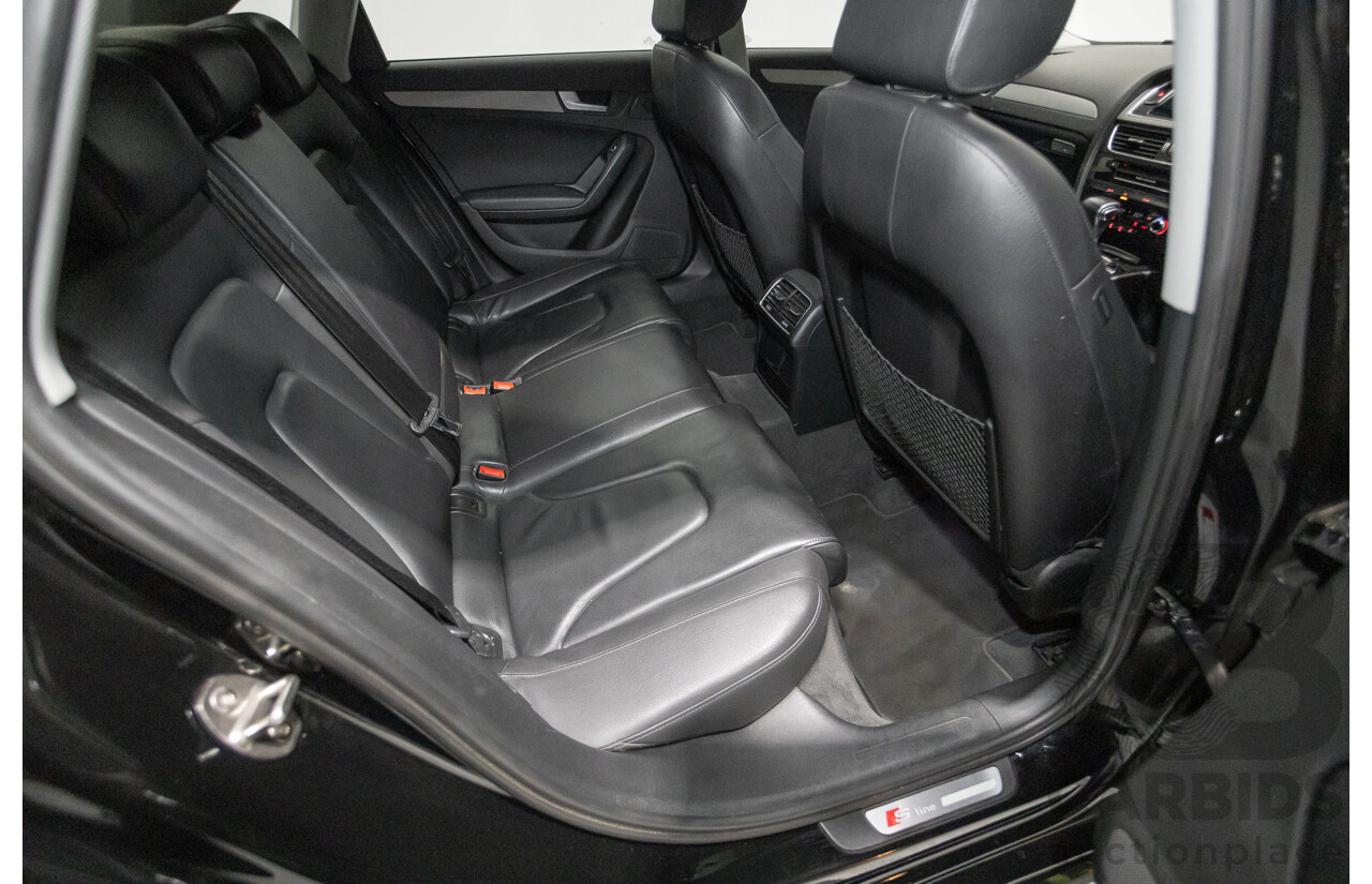2/2015 Audi A4 S-Line 1.8 TFSI B8 (8K) MY15 4D Sedan Myth Black Metallic Turbo 1.8L