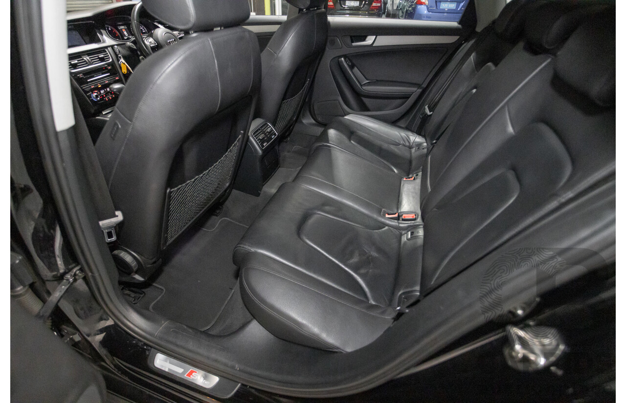 2/2015 Audi A4 S-Line 1.8 TFSI B8 (8K) MY15 4D Sedan Myth Black Metallic Turbo 1.8L
