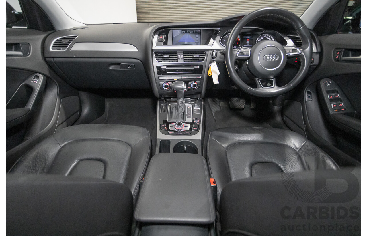 2/2015 Audi A4 S-Line 1.8 TFSI B8 (8K) MY15 4D Sedan Myth Black Metallic Turbo 1.8L