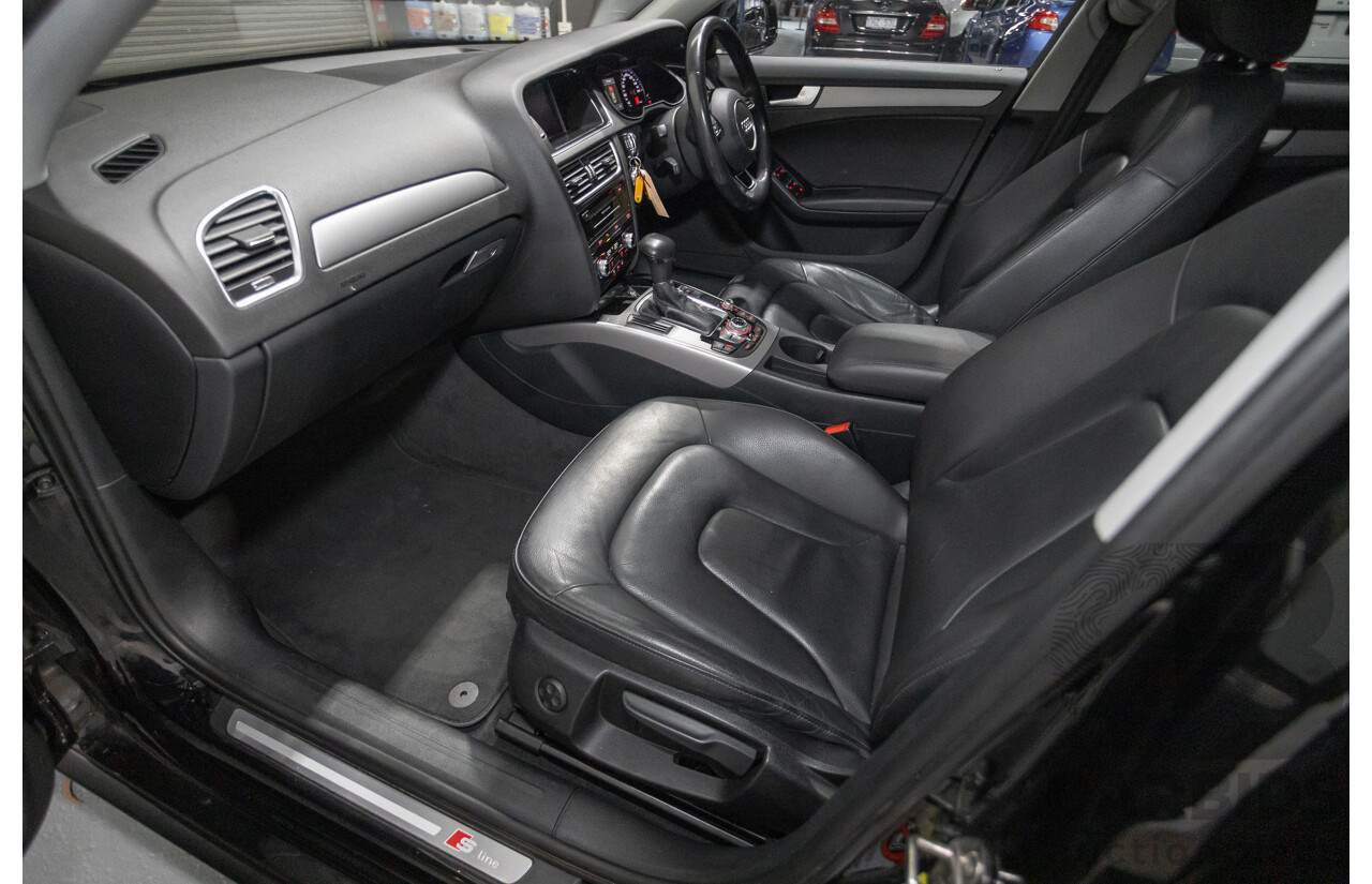 2/2015 Audi A4 S-Line 1.8 TFSI B8 (8K) MY15 4D Sedan Myth Black Metallic Turbo 1.8L
