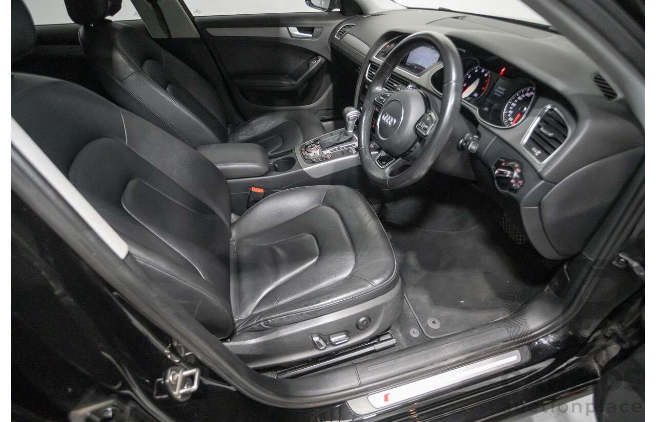 2/2015 Audi A4 S-Line 1.8 TFSI B8 (8K) MY15 4D Sedan Myth Black Metallic Turbo 1.8L