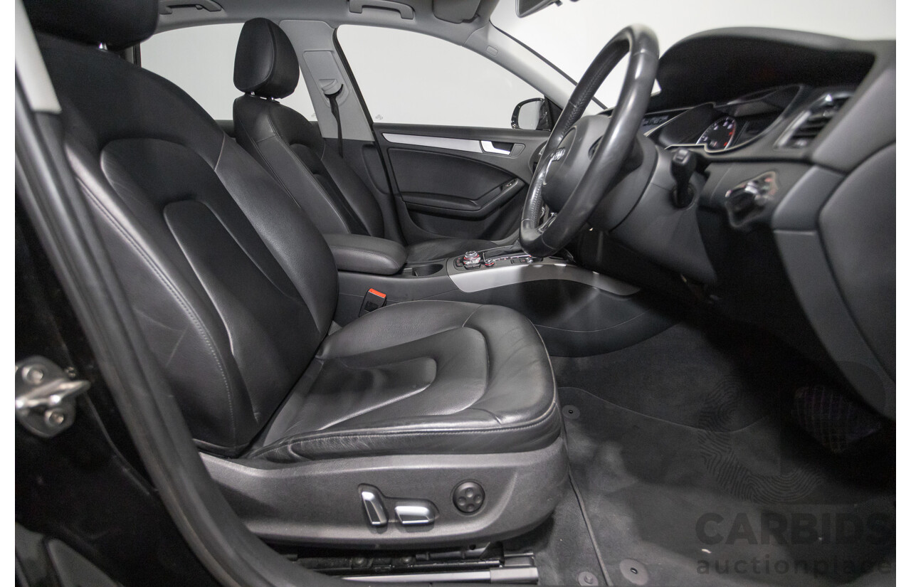 2/2015 Audi A4 S-Line 1.8 TFSI B8 (8K) MY15 4D Sedan Myth Black Metallic Turbo 1.8L